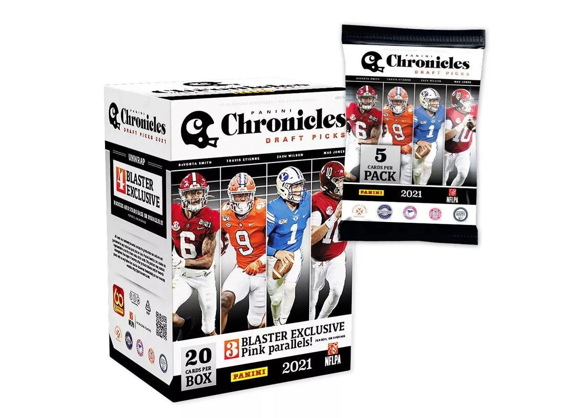 2021 Panini NFL Chronicles Draft Pick Football Trading Card Blaster Box W58195