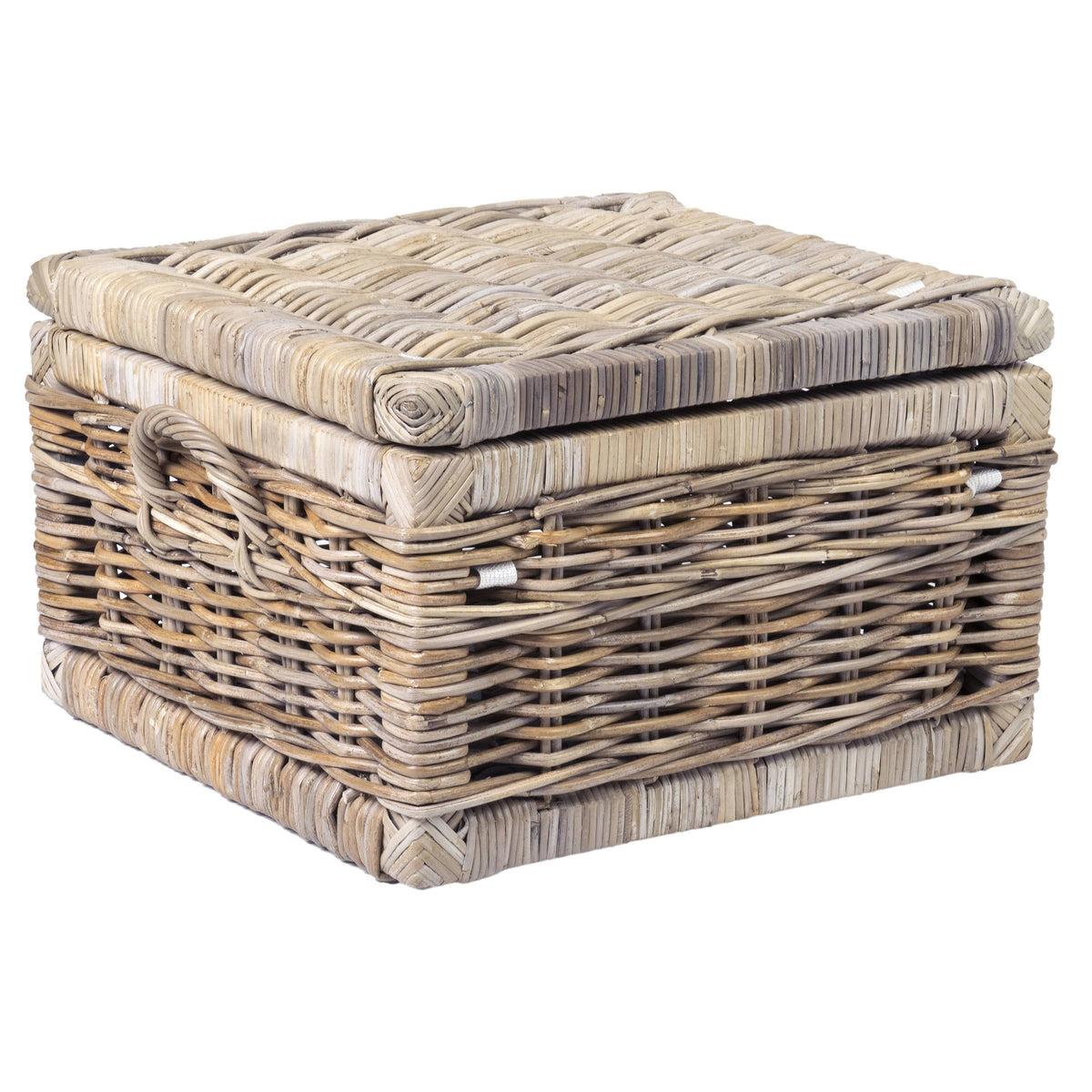 Brown Rattan Square Storage Trunk U5771