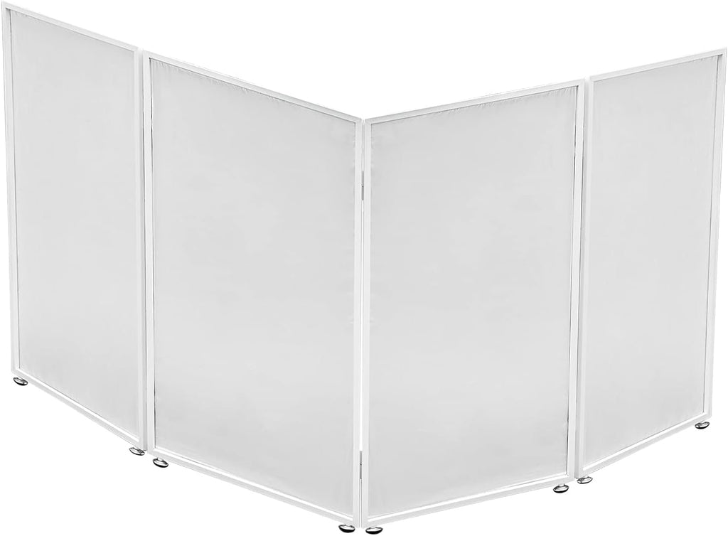 White and Black Portable DJ Facade Booth with Travel Bag X719