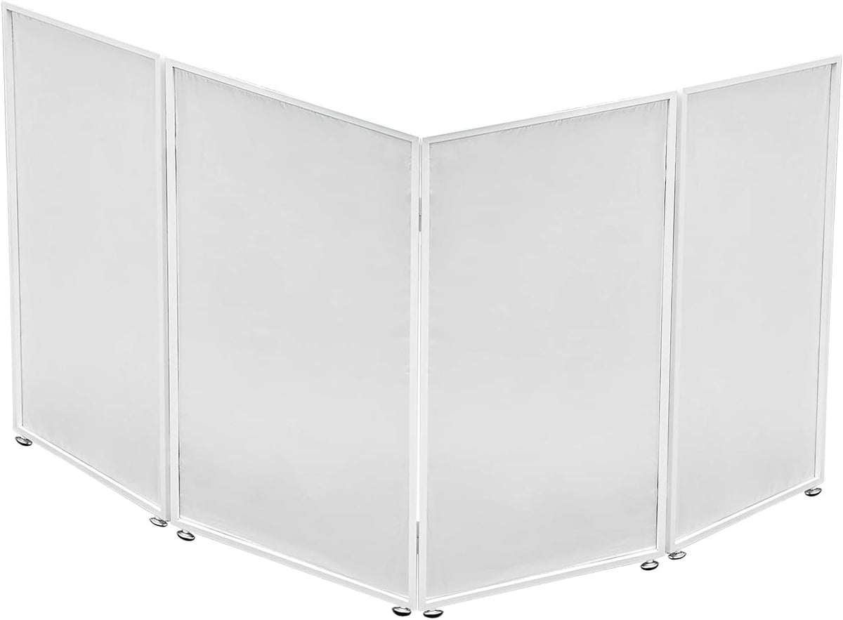 White and Black Portable DJ Facade Booth with Travel Bag X719
