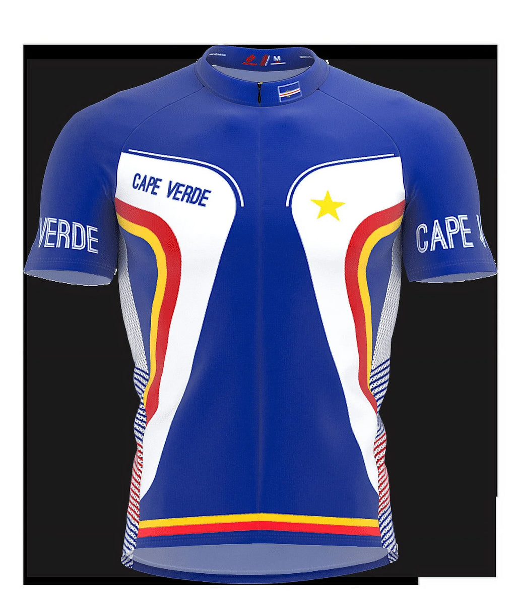 Cape Verde Full Zipper Bike Short Sleeve Cycling Jersey Size XL N54332