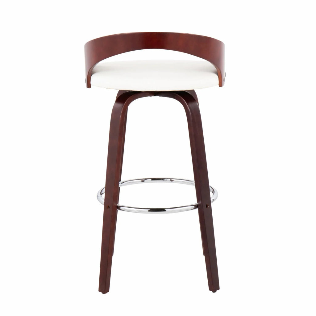 Mid-Century Modern Swivel Barstool Set Of 2 V4175