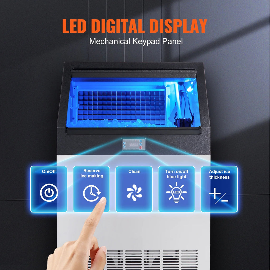 265lbs/24H Freestanding Ice Maker Cabinet Machine O129636