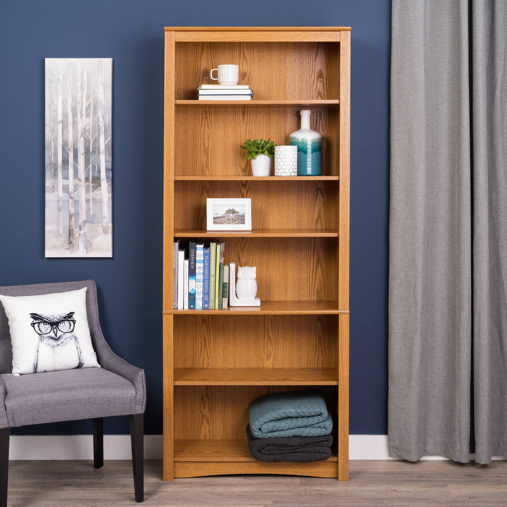 6-Shelf Bookcase, Oak J465