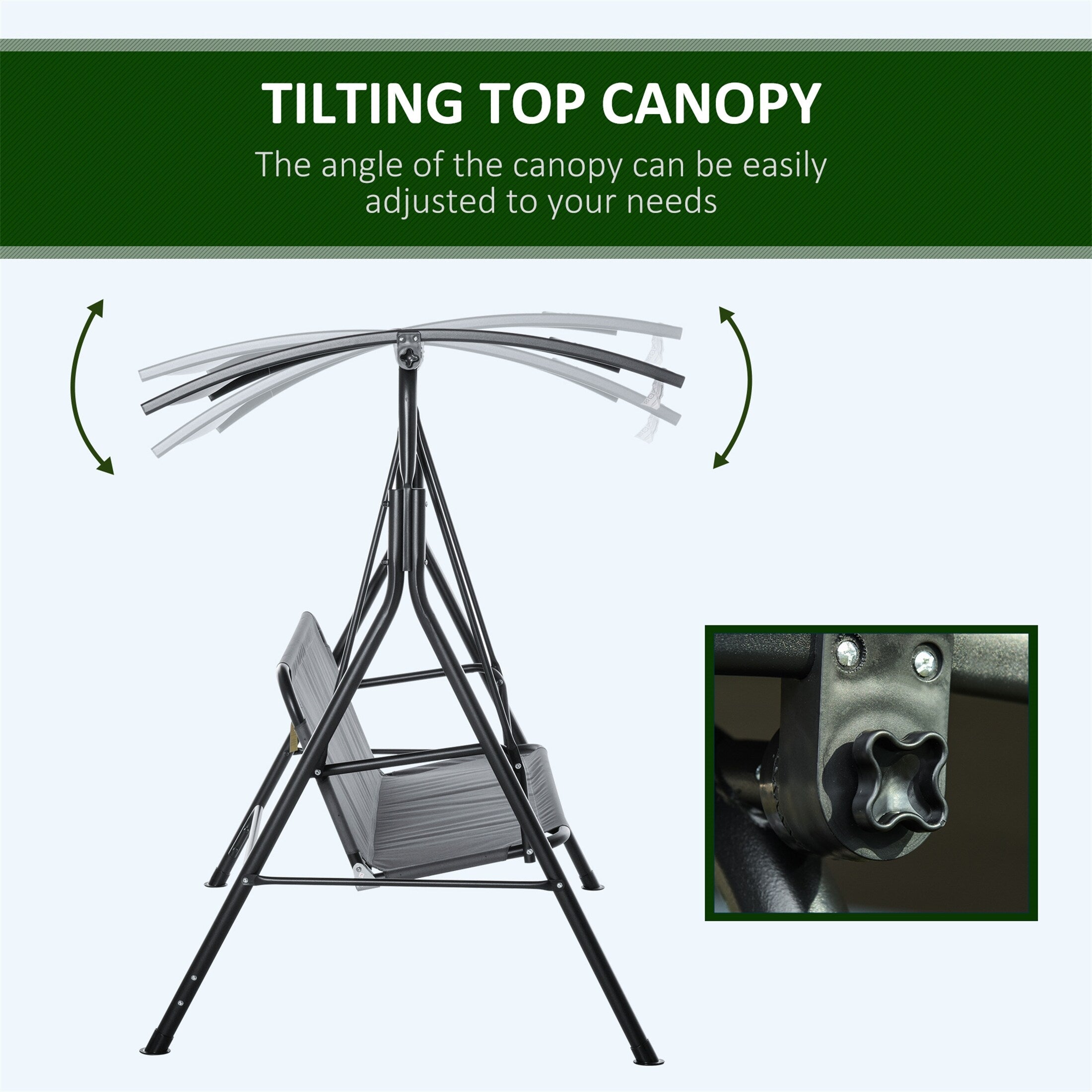 3-Person Porch Swing with Stand P19619