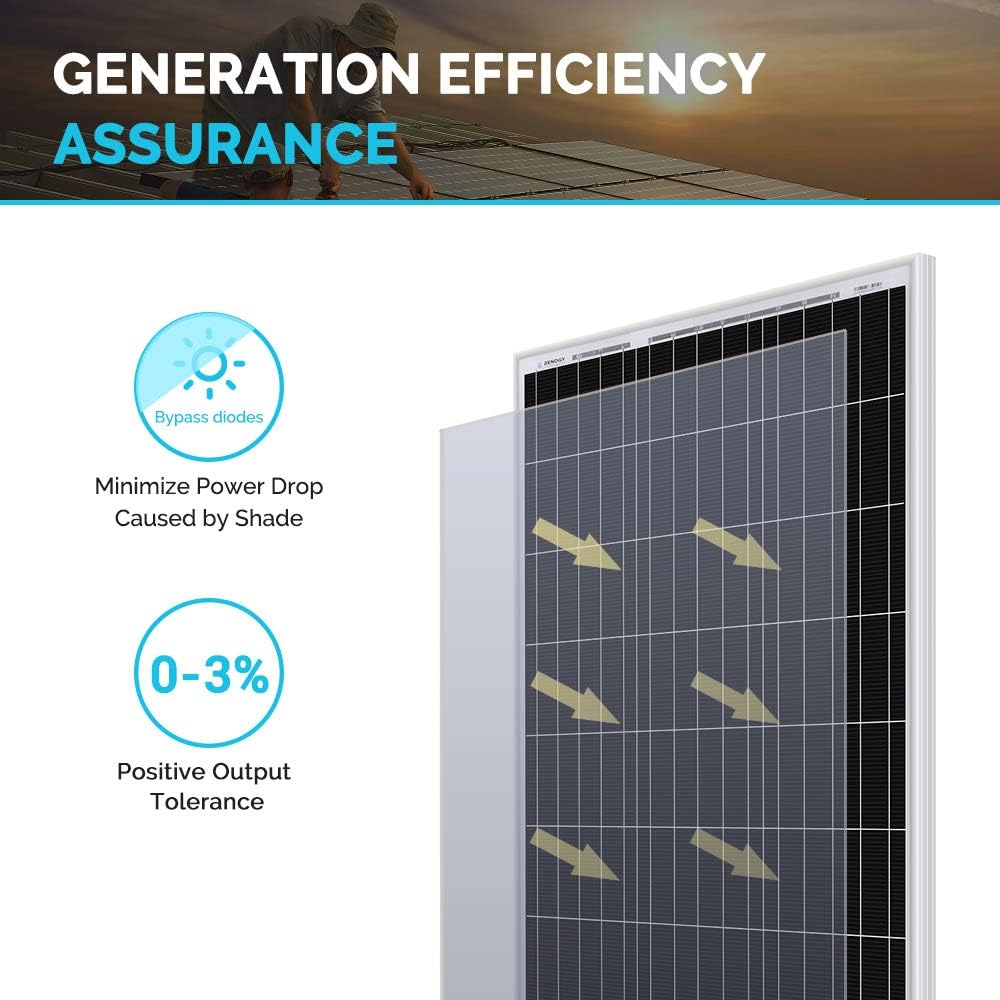 2PCS 100 Watt 12 Volt Monocrystalline Solar Panels I83897