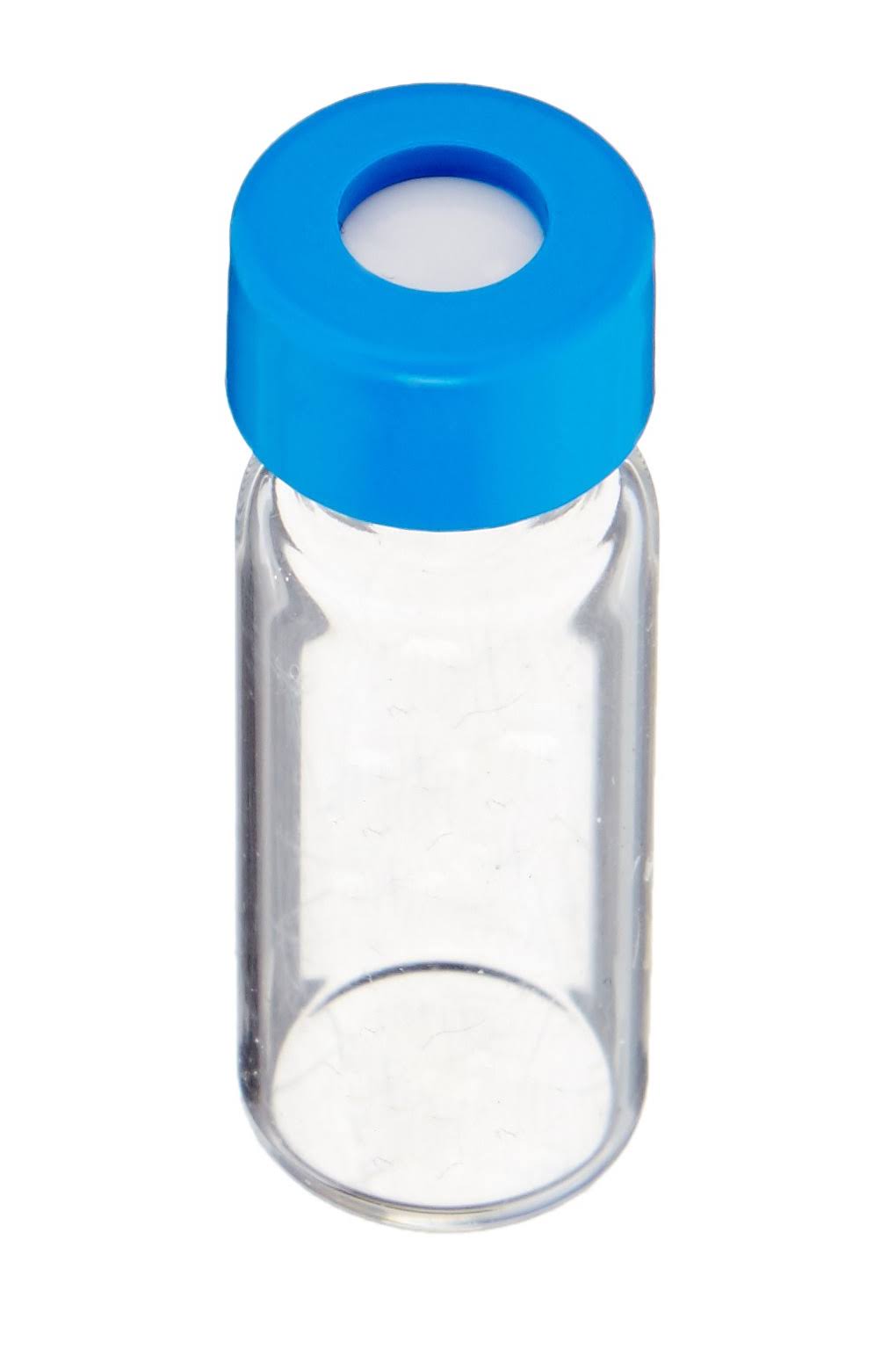 Amber Glass Vial with Blue Polypropylene Open Top Cap K82221