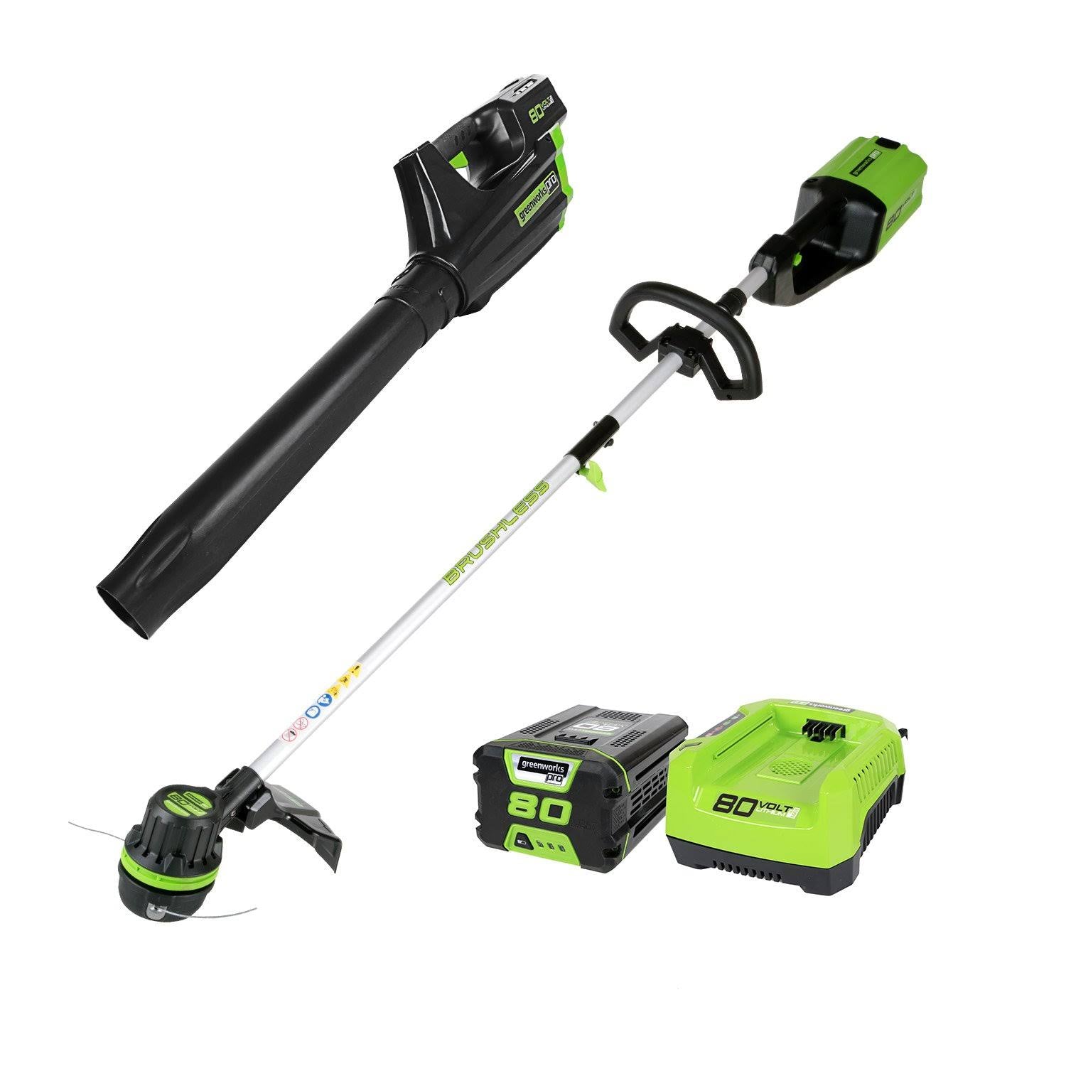80V Cordless String Trimmer and Blower Combo V10066