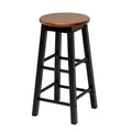 Black Round Acacia Counter Stool X420