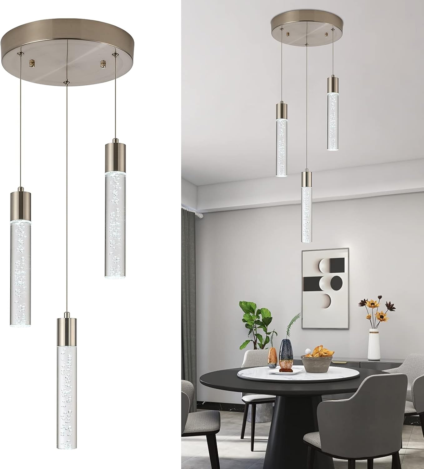 Crystal Chandelier Light Fixture, 9 Lights Y535