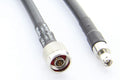 50 Ohm Black Coaxial Cable with N Male and SMA Male Connectors (5 ft) Pack of 2 J284