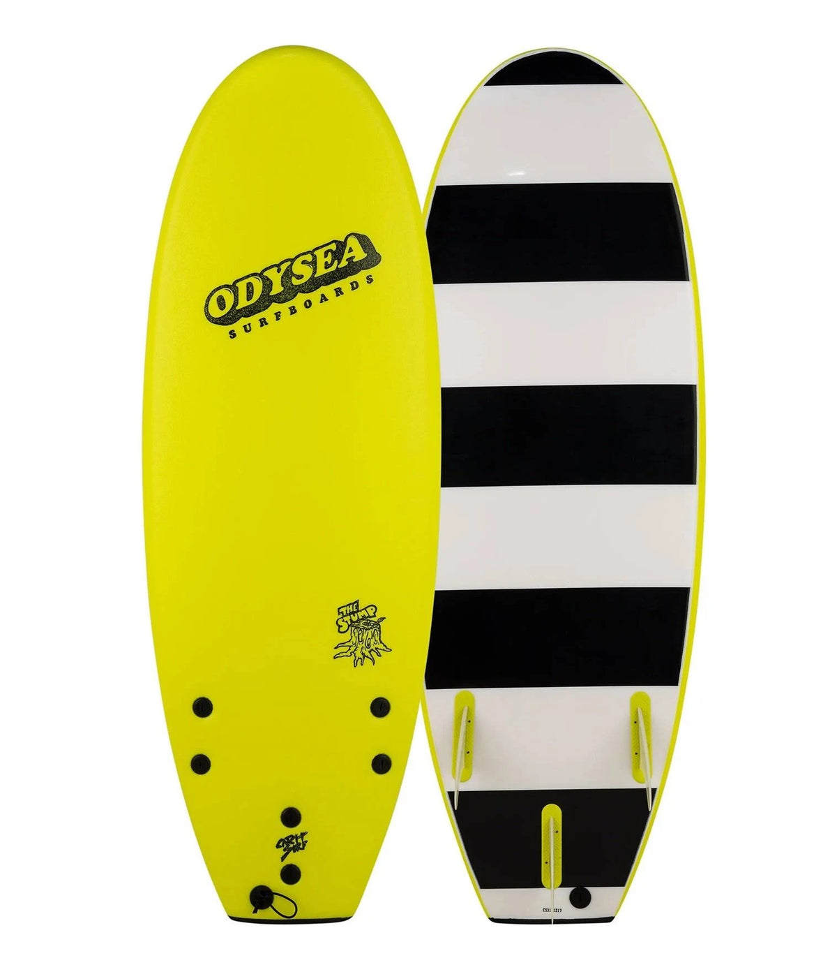 Electric Lemon/Stripe Surfboard B1112