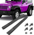 Matte Black 2pcs Side Steps for Jeep Wrangler JK 2-Door C4602