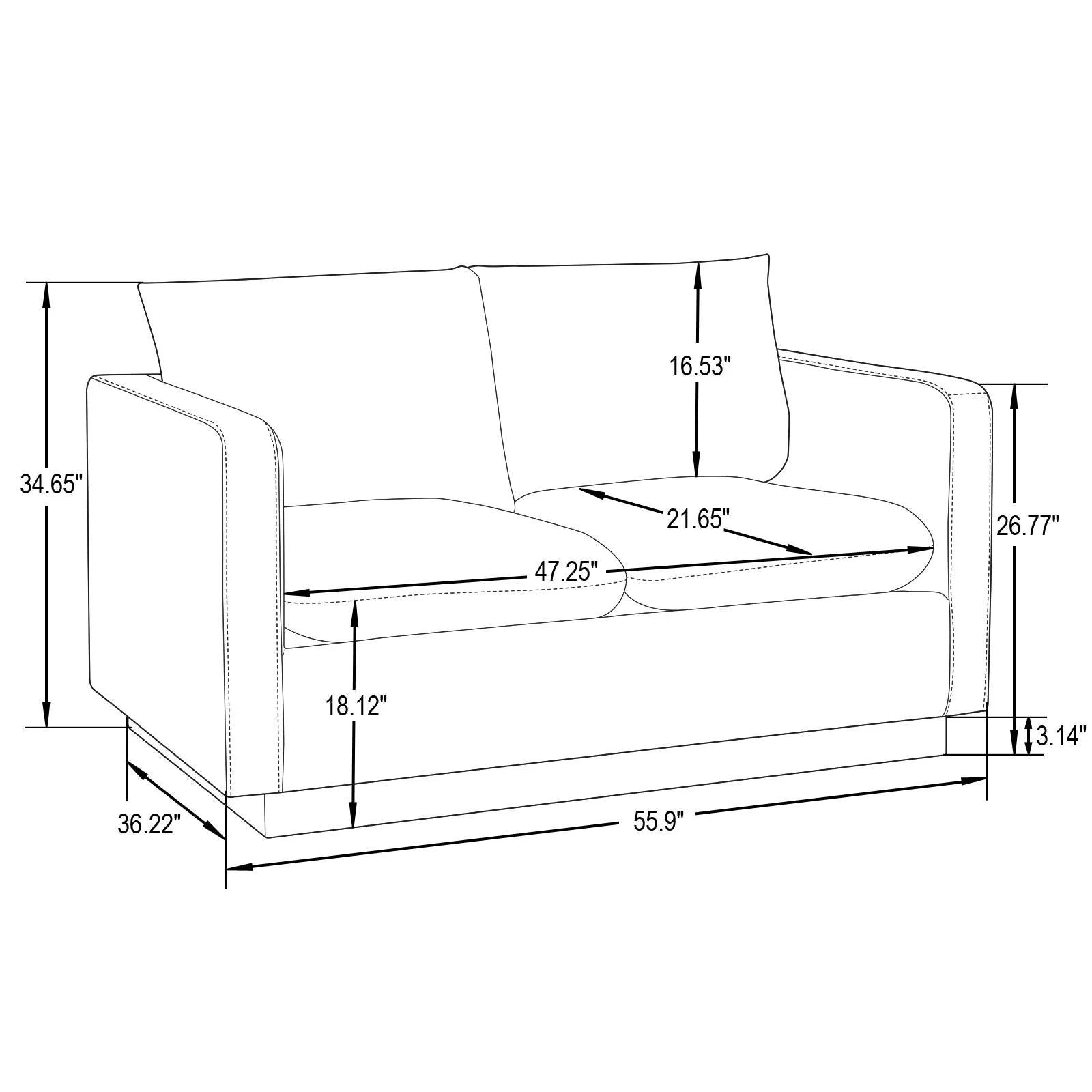 Beige Leather Loveseat with Gold Frame N436