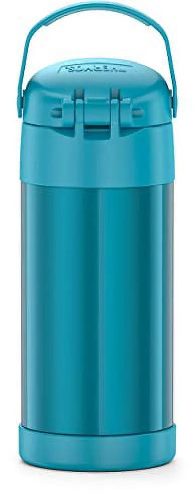 Teal 12 Ounce Stainless Steel Vacuum Insulated Kids Straw Bottle L867