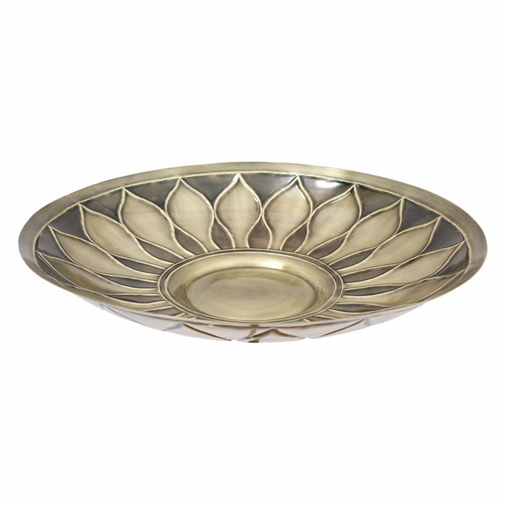 Brass Birdbath with Stake Y78271