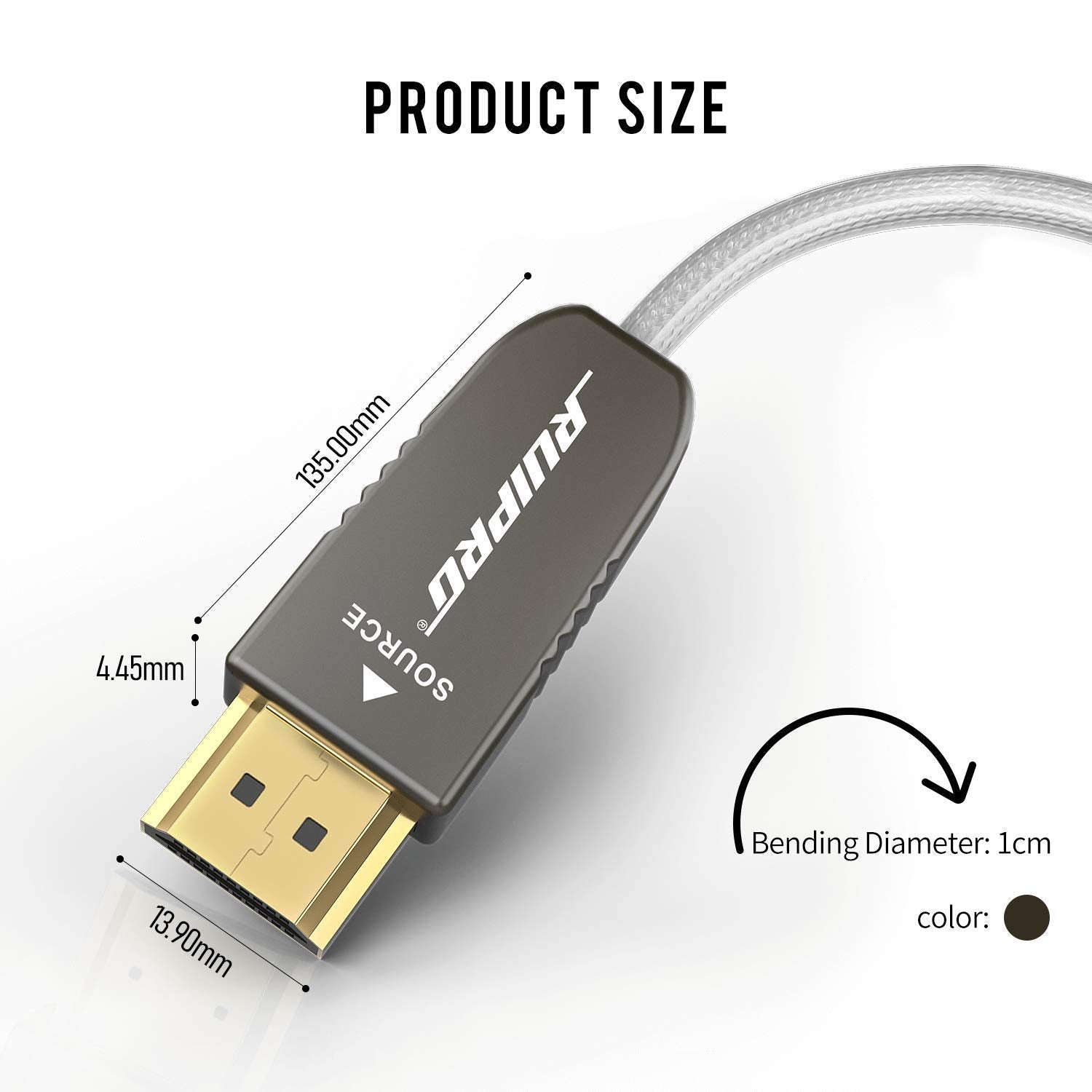 HDMI 2.0b Fiber Optic Cable 50ft 4K 60Hz 18Gbps U495