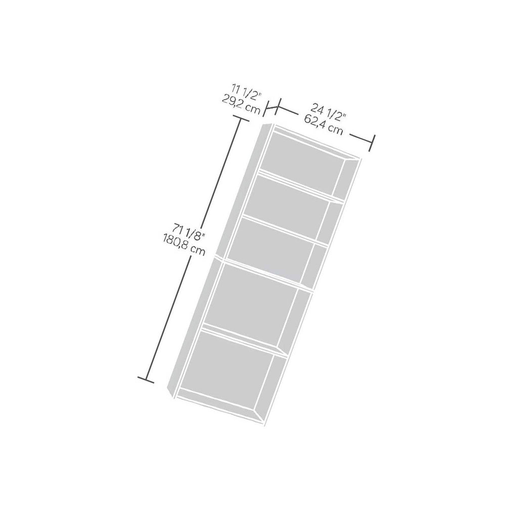 5-Shelf Bookcase, Soft White Finish M589