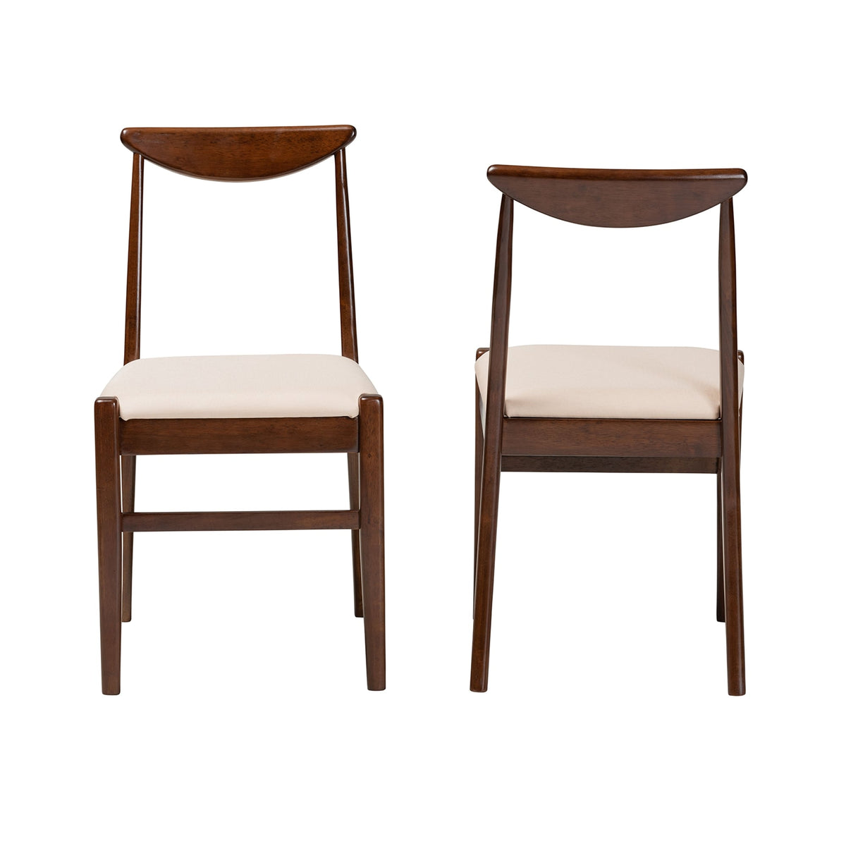 Dark Brown Wood 2-Piece Dining Chair Set Z75193