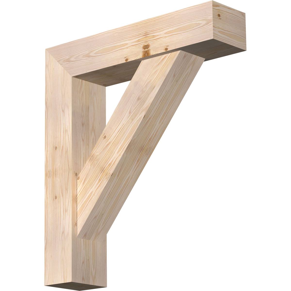 Traditional Block Smooth Bracket with Offset Brace, Douglas Fir C174254
