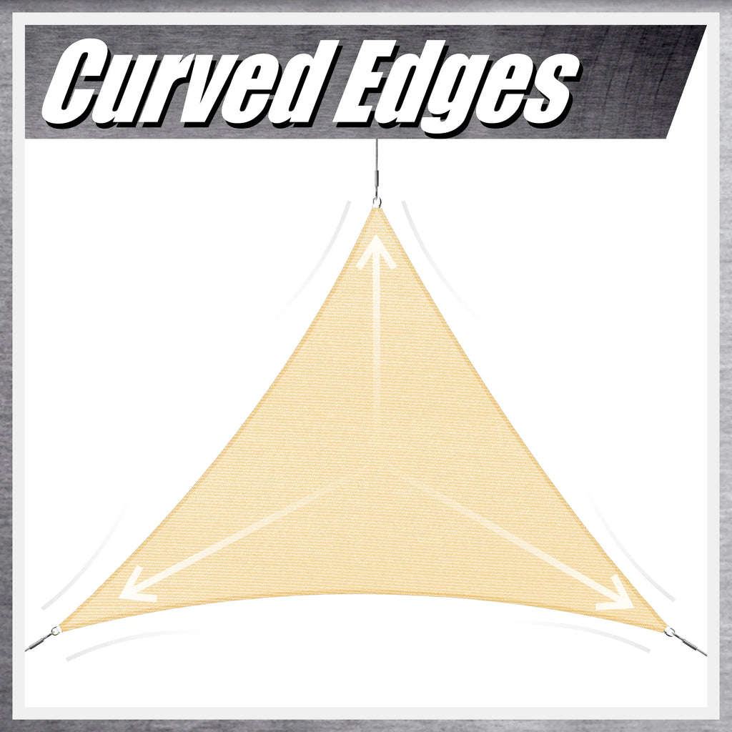 Brown Right Triangle Sun Shade Sail Canopy Awning L93769