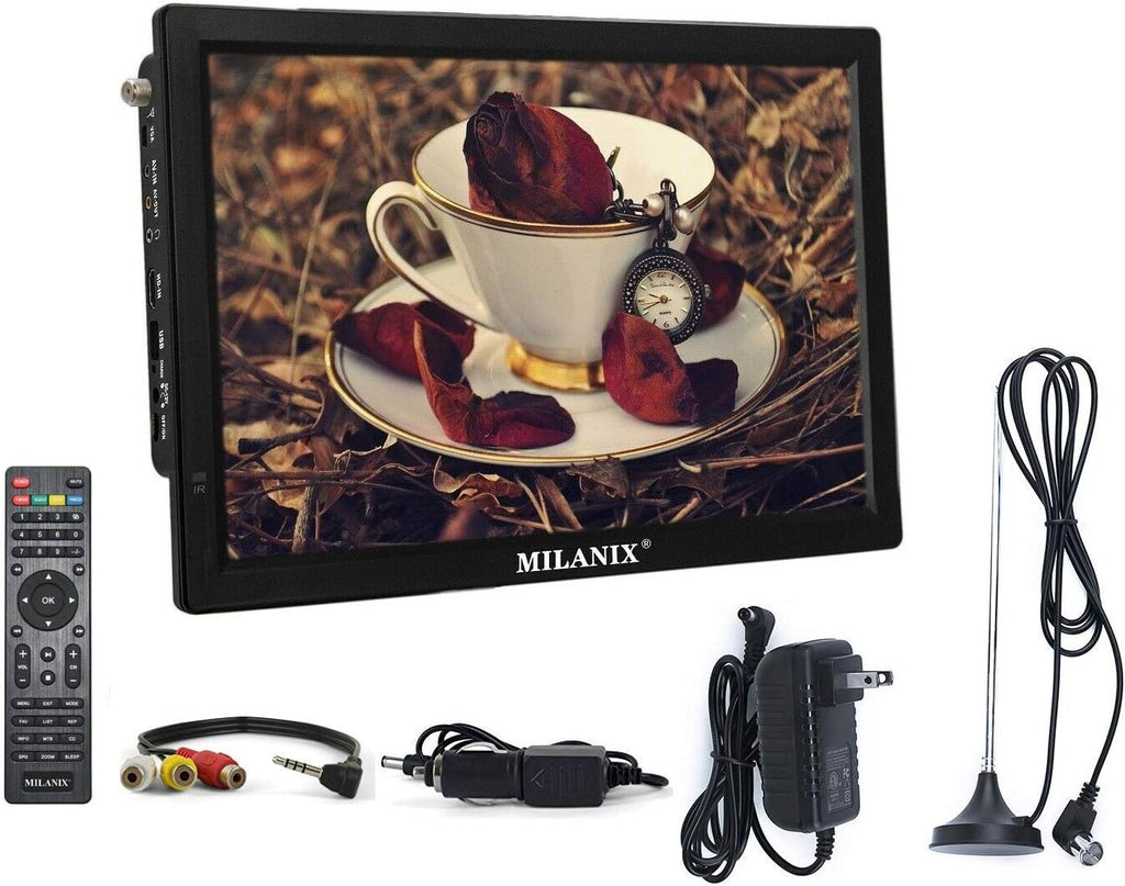 13.3 Portable Widescreen LED TV with HDMI and USB/SD Card Slot V876