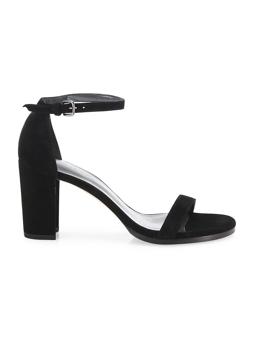 Black Suede 7 Wide Sandals U191070