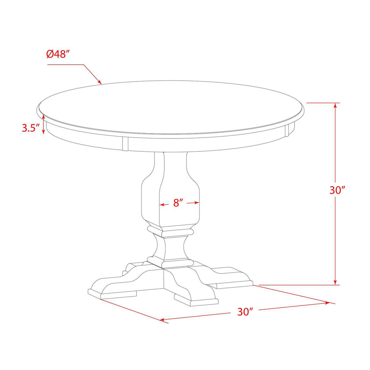 5-Piece Wood Dining Set N8375