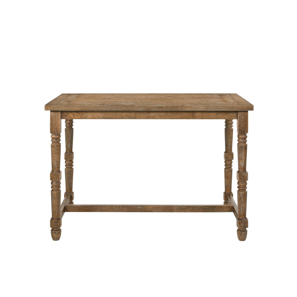 Weathered Oak Finish Counter Height Table J309