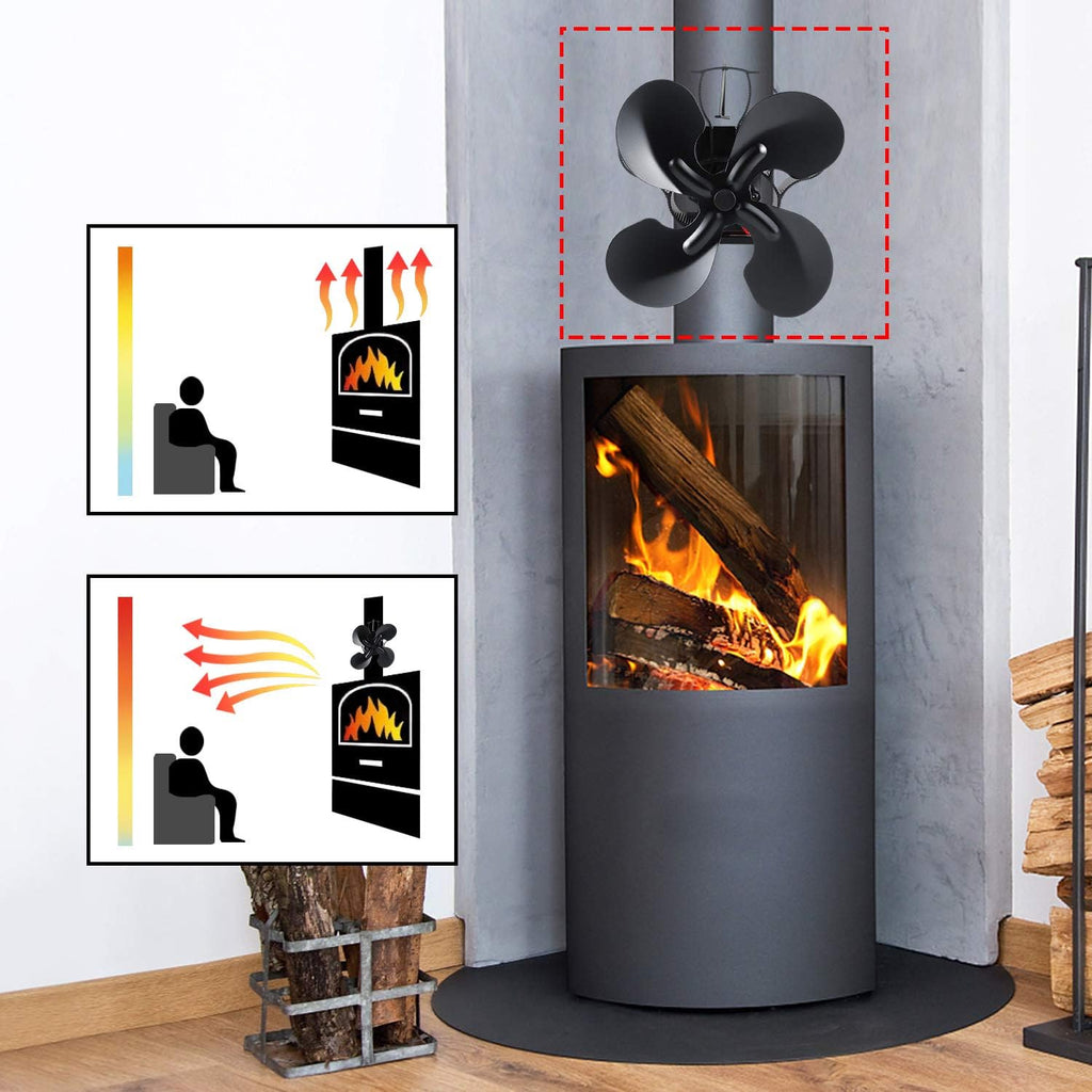 4 Blades Stove Fan Pack of 2 U492