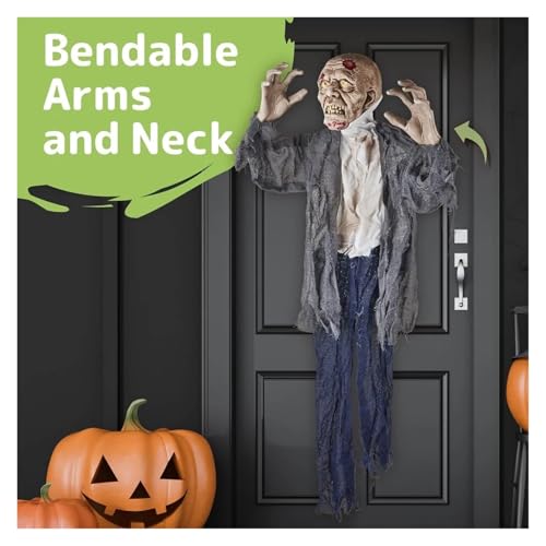 Halloween Hanging Zombie Outdoor Prop with Flowing Robe V88431