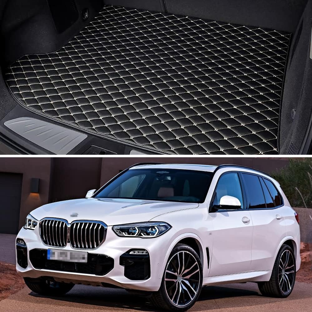 Black with Black line Car Trunk Mat Pack of 2 T488167
