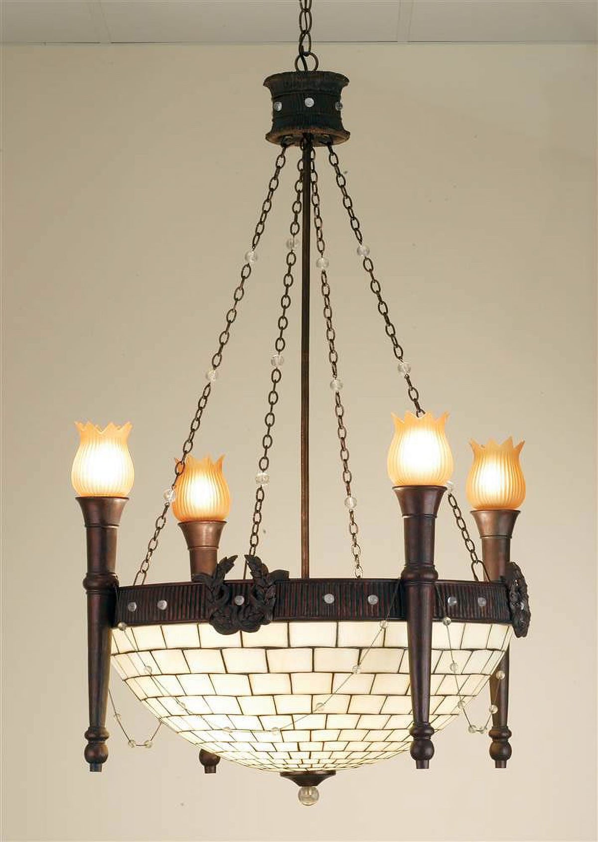 Tiffany Glass 8 Light Chandelier X846571