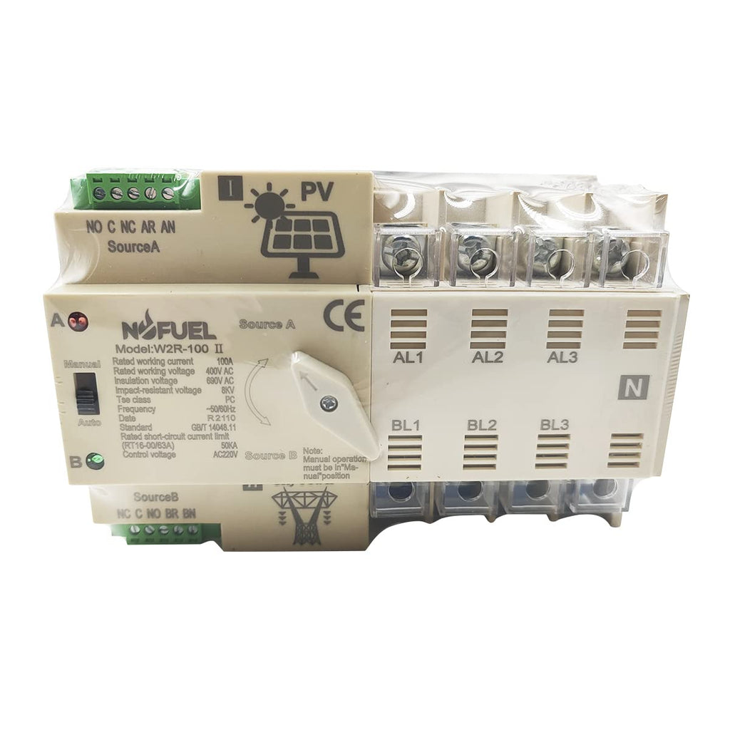 Dual Power Switch Automatic Transfer Switch Din Rail 220V A3662