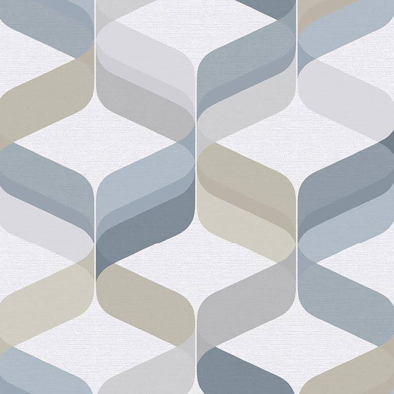 Retro Aqua Wallpaper B85672