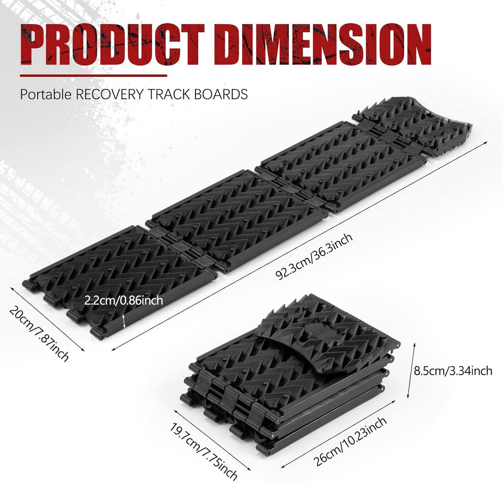 Tire Traction Mats Foldable Recovery Track Boards 2 Pack R84951