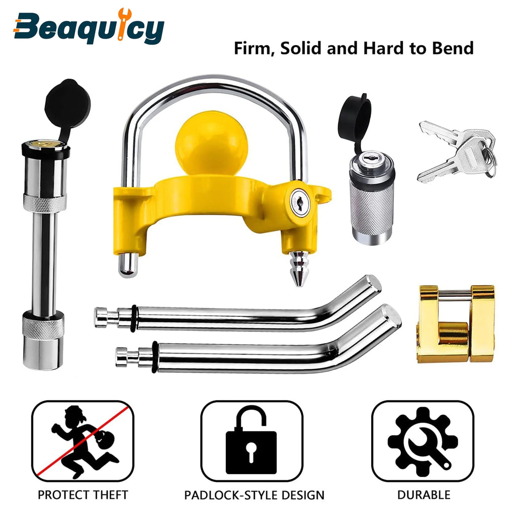 Trailer Hitch Security Lock Set with Pin Lock, Share 2 Keys B589904