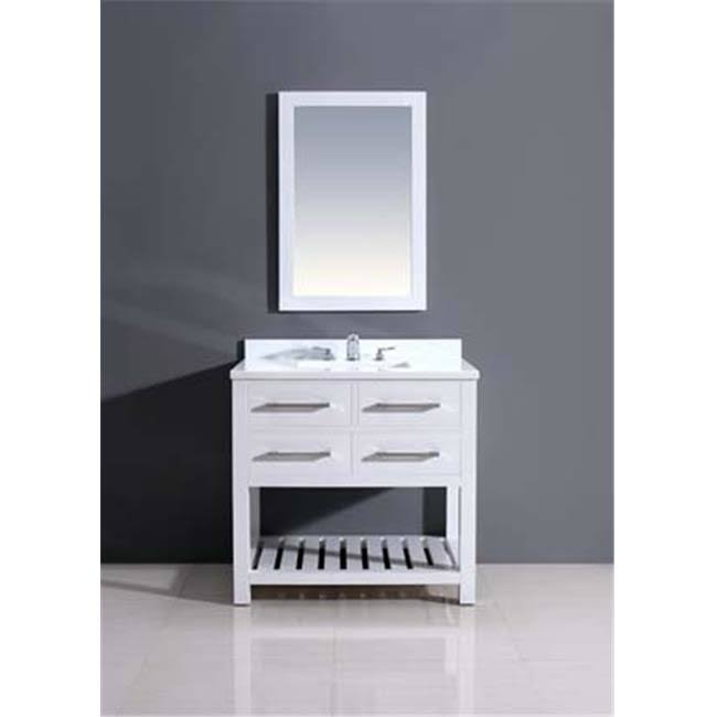 Pure White Solid Wood Cabinet C65531