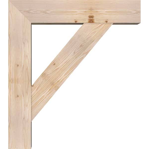 Traditional Block Smooth Bracket with Offset Brace, Douglas Fir C174254
