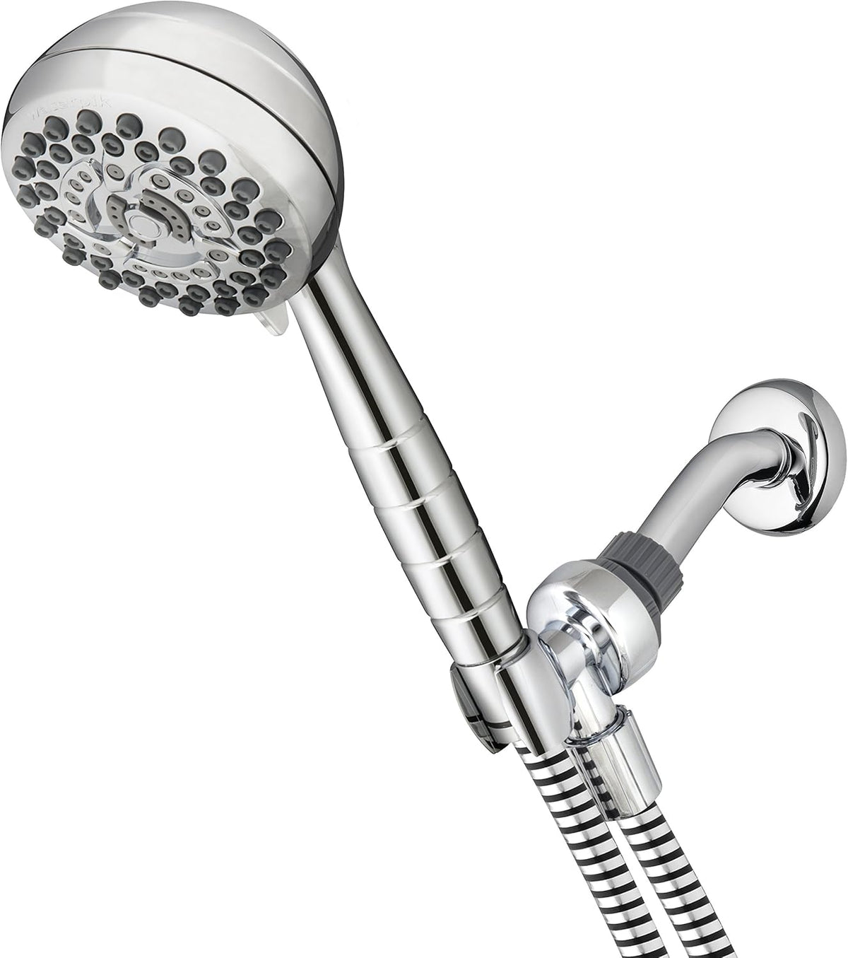 Brushed Nickel Hand Held Shower Head, 2.5 Gpm, 7 Spray Settings, 5' Hose, Pack of 2 X640