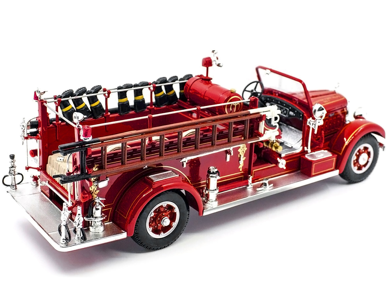 Red 1/24 Diecast Fire Engine Truck Model S885