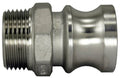 304 Stainless Steel Cam-and-Groove Pipe Fitting Adapter 3/4 inch Cam Lock Plug x 3/4 inch Male NPT D7937