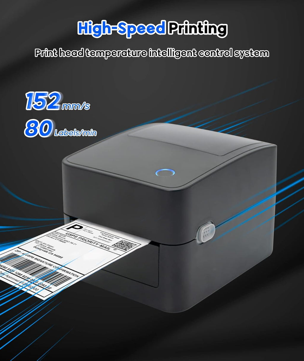 Thermal Shipping Label Printer, 4x6, USB, Barcode Printer V5411