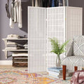 White 3 Panel Folding Room Divider V844845