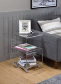 Clear Lucite and Acrylic Accent Table L3237