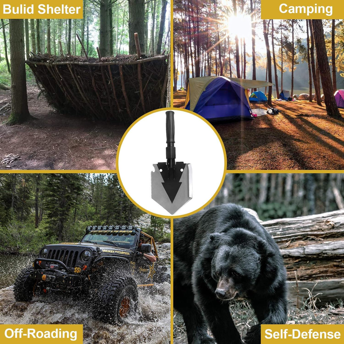 Camping Shovel 38'' Folding Spade C3595