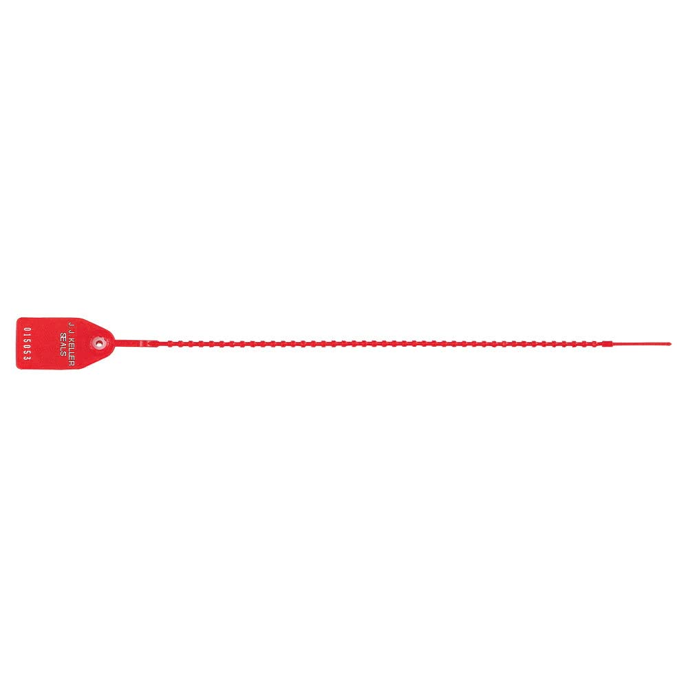 Red Tug Tight Plastic Trailer Seals 1000-pk. 12" Heavy-Duty Numbered Tamper Resistant E2499