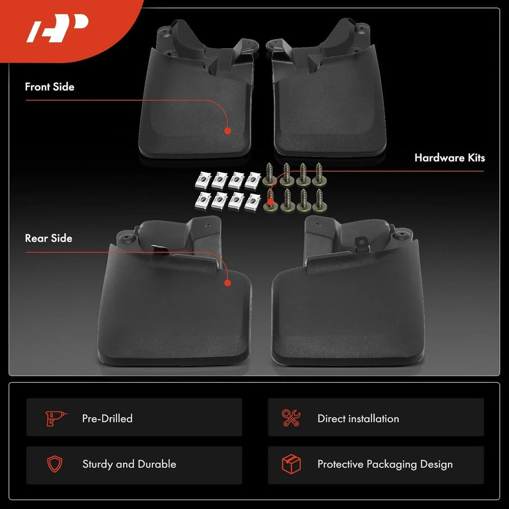 4-PC Molded Mud Flaps Splash Guards for Toyota Tacoma D327