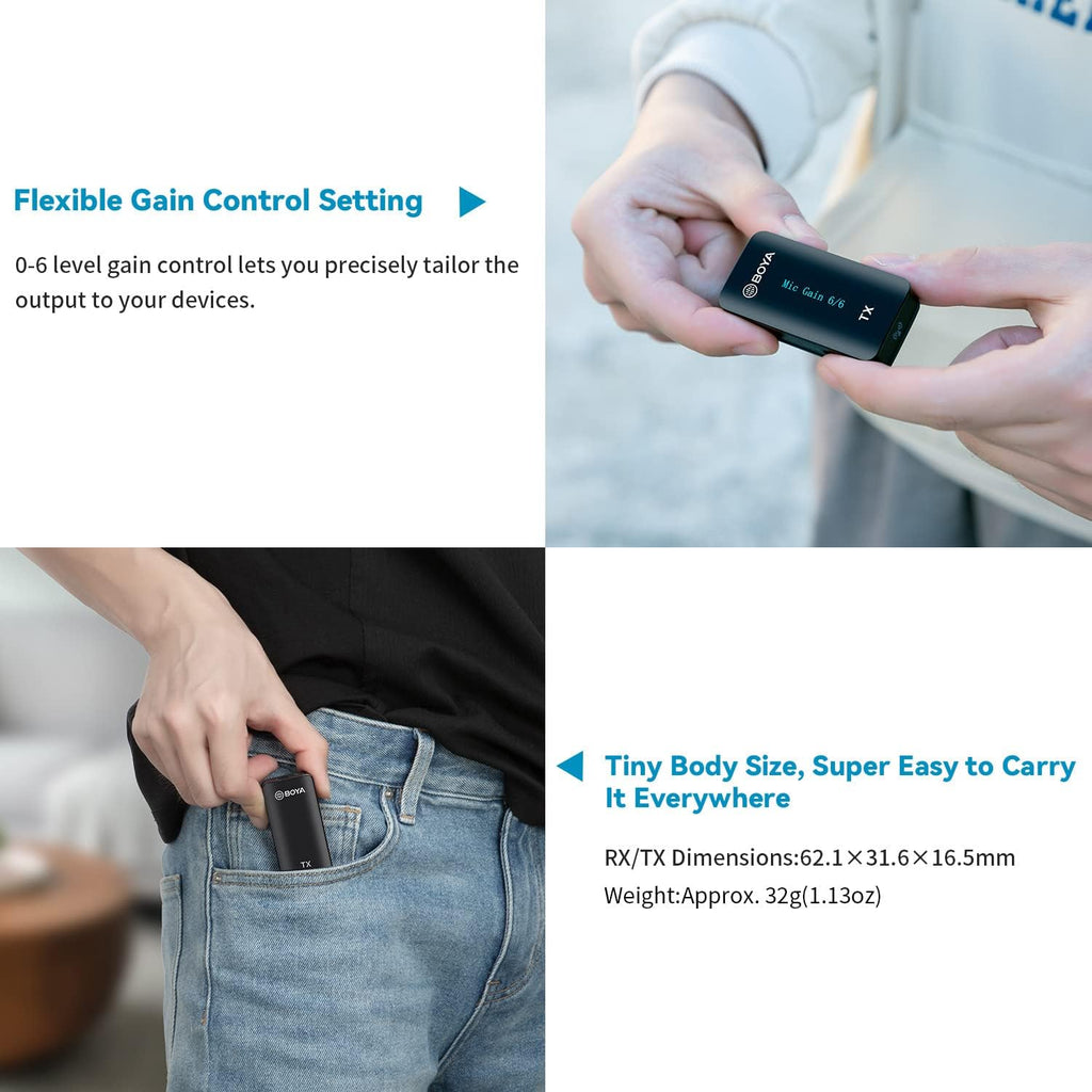 Wireless Lavalier Microphone for Camera DSLR Camcorder 2.4GHz Dual Channel Lapel Mic F875221