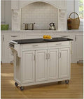 White Granite Top Kitchen Cart P467328